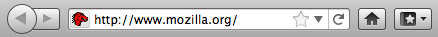 Address bar containing http://www.mozilla.org/